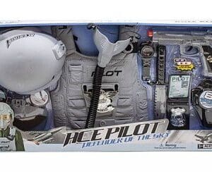 Airplane pilot toy cloth playset