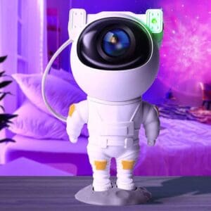 Astronaut galaxy projector lighting stars on ceiling | جهاز رائد فضاء يعرض النجوم على السقف