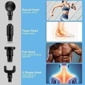Fascial Gun Deep Muscle Massager – portable pain relief device جهاز تدليك العضلات المحمول لتخفيف الألم
