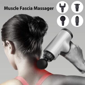 Rechargeable deep tissue massager for full-body relaxation جهاز تدليك للأنسجة العميقة قابل للشحن لاسترخاء الجسم بالكامل