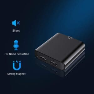 Hidden spy mini voice recorder voice activation easy one button recording | مسجل صوت مخفي Q63 سهل الاستخدام بزر واحد