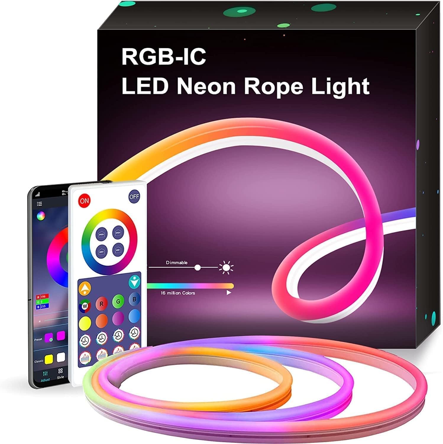 led-neon-rgb-decorative-rope-light-5-meters-with-remote-application-controlled-buy-online-Beirut-Lebanon