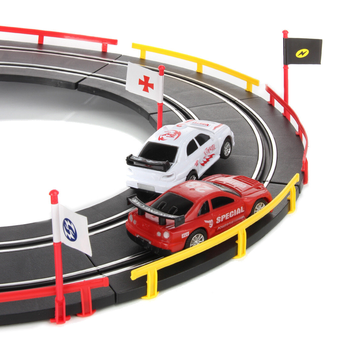 speed-orbit-two-cars-race-track-racing-driveway-flags