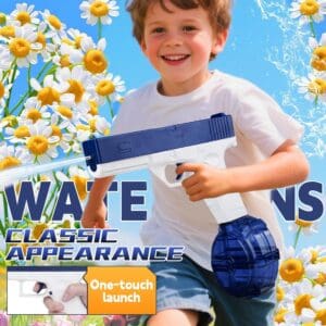 Electric Water Guns Rechargeable Automatic Squirt Long Range, Powerful Water Soaker Toy, for Kids & Adults Summer Pool Beach Party
