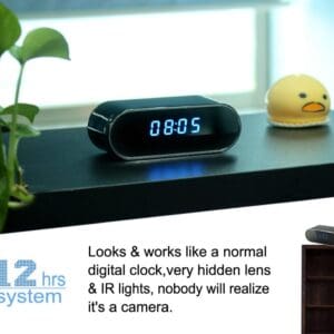 Wi-Fi hidden camera clock