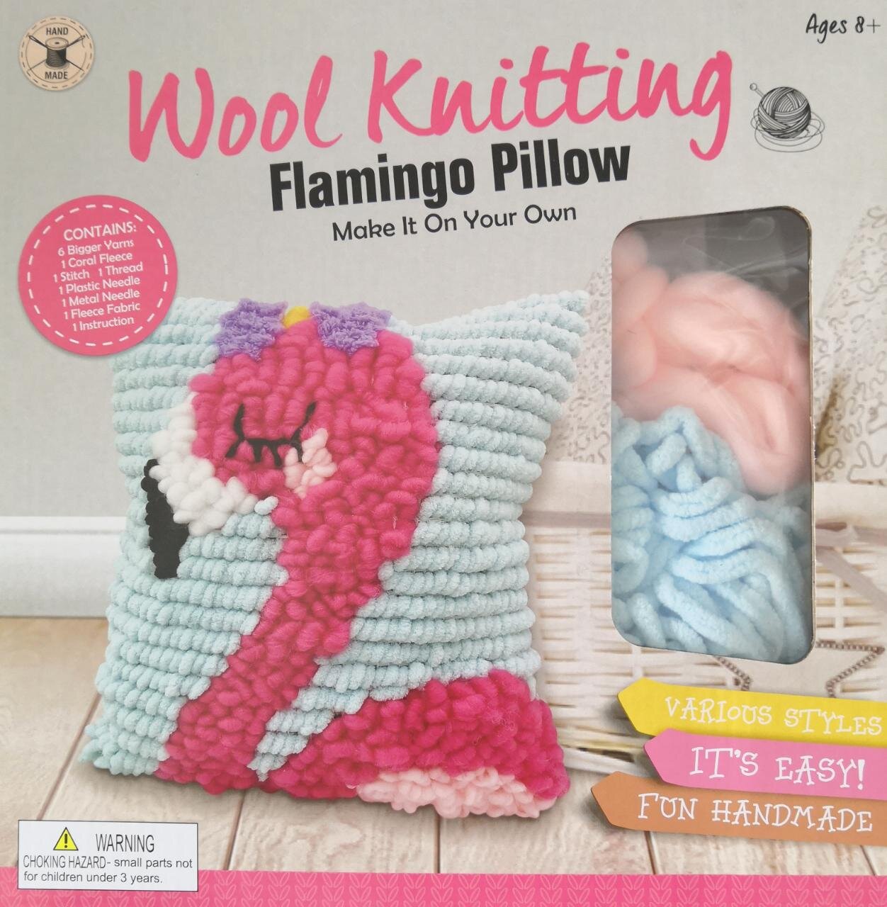 wool+knitting+kit+create+your+own+flamingo+pillow+beirut+lebanon
