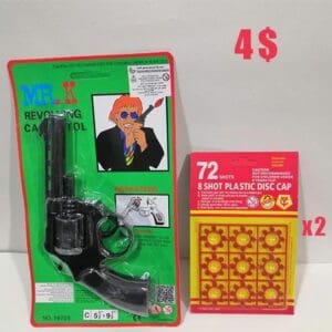 فرد كبسون لعبة مع خراطيش cap revolver gun fire toy