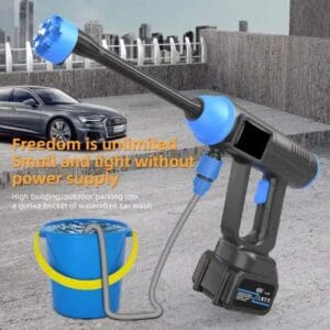 48V cordless high-pressure washer set with dual lithium batteries, multi-spray nozzle, charger, hose, and carrying case. Portable cleaning tool for car, home, and garden in Lebanon