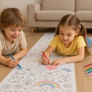 Children’s Handwriting & Coloring Roll – 10 m Creative DIY Art Paper | لفافة تلوين وتعليم للأطفال بطول 10 أمتار