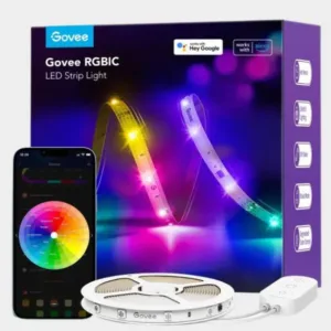 “Govee RGBIC LED Strip Light box – smart color-changing Wi-Fi LED lights compatible with Alexa and Google Home | شريط إضاءة ذكي من جوفي RGBIC متوافق مع Alexa و Google Home”