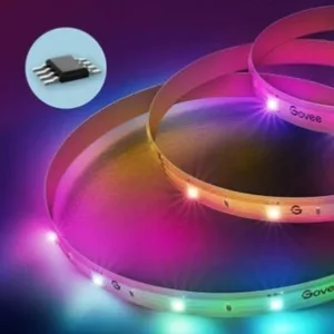 “Govee RGBIC LED Strip Light box – smart color-changing Wi-Fi LED lights compatible with Alexa and Google Home | شريط إضاءة ذكي من جوفي RGBIC متوافق مع Alexa و Google Home”