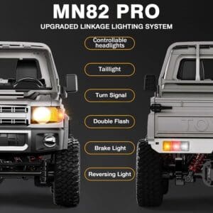 Toyota MN82 Pro RC Crawler 4x4 off-road truck on rocky terrain | شاحنة تويوتا MN82 برو للطرق الوعرة على الصخور