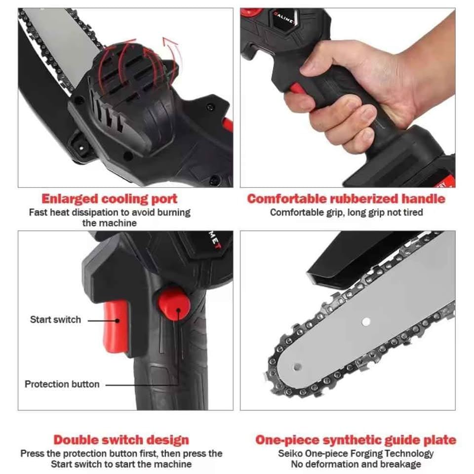 Rechargeable 48V Lithium-Ion Chainsaw Kit with Battery and Charger buy online Beirut lebanon منشار كهربائي صغير للحطب والخشب
