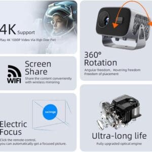 A10 home cinema projector setup for movies and gaming | إعداد بروجكتور A10 للسينما المنزلية والألعاب