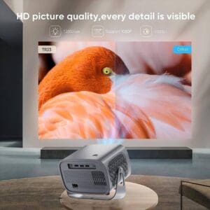 Smart projector A10 with Android interface on screen | بروجكتور A10 الذكي مع واجهة أندرويد على الشاشة