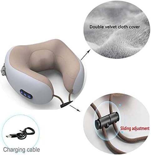 neck massage pillow u-shaped stress releif easy to use portable for home office car rechargeable buy online Beirut Lebanon U-shaped massage pillow with kneading function for neck support | وسادة تدليك على شكل U مع خاصية العجن لتخفيف ألم الرقبة