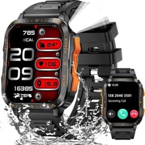 Smart Watch with heart rate, steps, and calorie monitor – ساعة KT79 السوداء مع مراقبة نبض القلب والخطوات والسعرات"