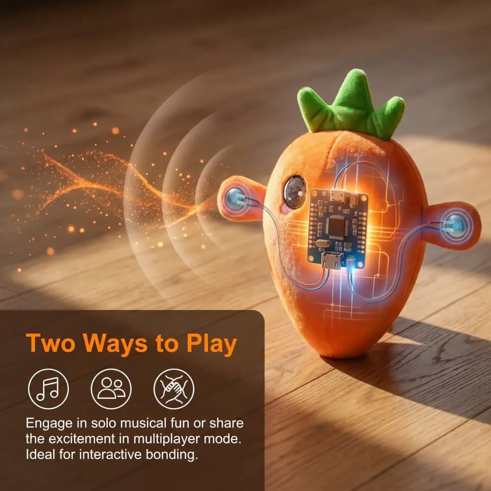 Fruit body sensing music piano plush Banana strawbery carrot fun toy for kids buy online Beirut Lebanon hand eye coordination