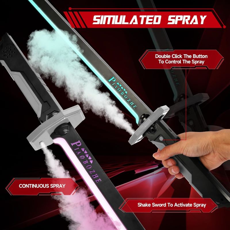 Samurai sword toy LED Lightsaber katana Sword with rgb light spark smoke sound buy online Beirut Lebanon