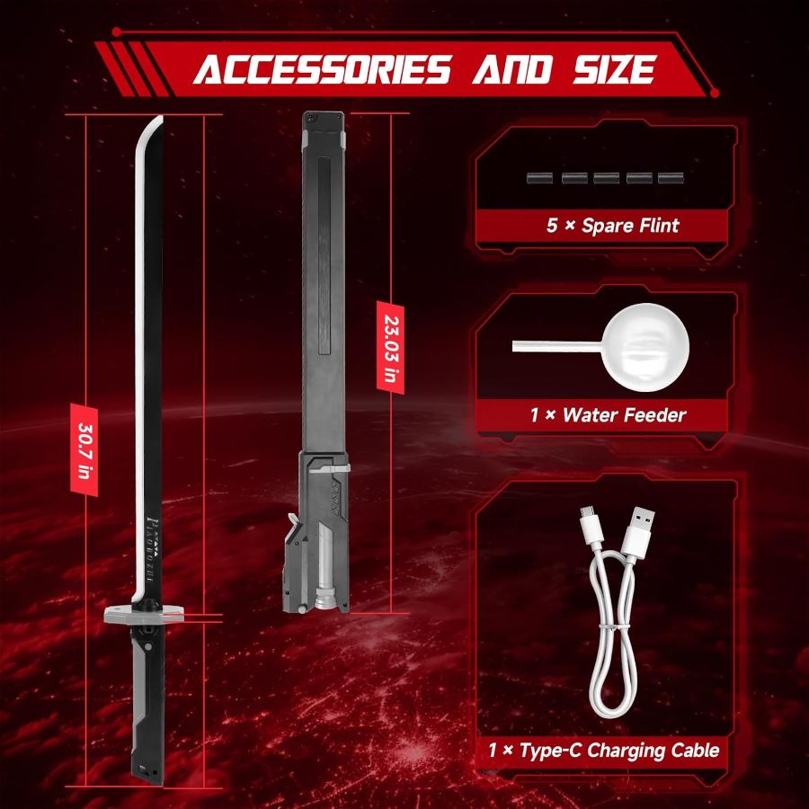 Samurai sword toy LED Lightsaber katana Sword with rgb light spark smoke sound buy online Beirut Lebanon
