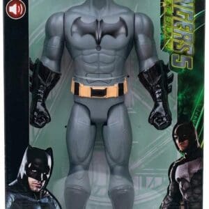 38cm Batman plastic action figure in retail packaging featuring built-in light and sound effects.