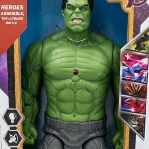 Large Hulk Action Figure Toy with Light and Sound | مجسم هالك كبير للأطفال مع إضاءة وصوت