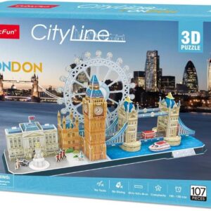 CubicFun CityLine London 3D Puzzle Kit with Big Ben, London Eye, and Tower Bridge available in Lebanon