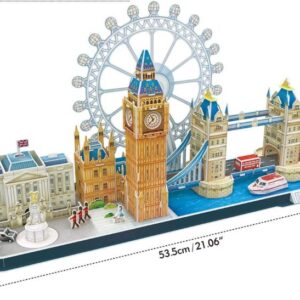 Assembled CubicFun London CityLine 3D puzzle featuring Big Ben, London Eye, Tower Bridge, and Buckingham Palace on display in Lebanon